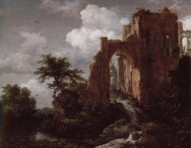Jacob van Ruisdael A ruined Entance gate of  Brederode Castle oil painting picture